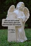 Grabschmuck Engel stehend mit Kreuz und Text 19cm