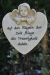 Grabschmuck Herzstecker mit Engel und Text 10cm